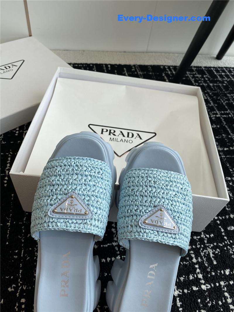 Pra*a gear platform woven slippers