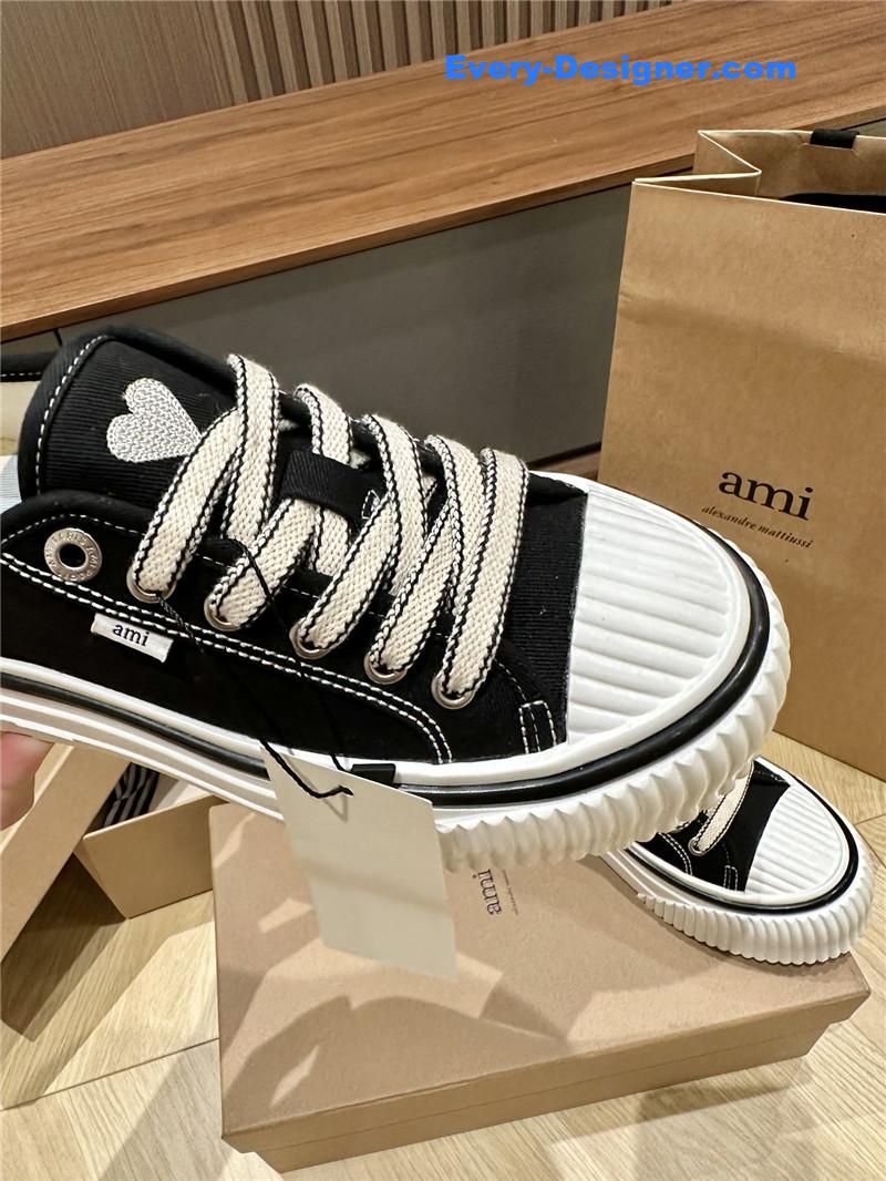 Amina Muaddi Denim Loafers