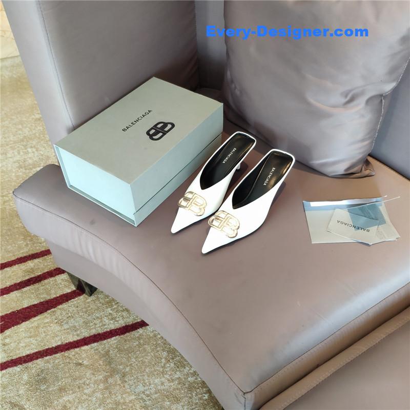 Ba1en*iaga new double b buckle muller slippers