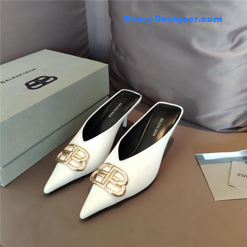 Ba1en*iaga new double b buckle muller slippers