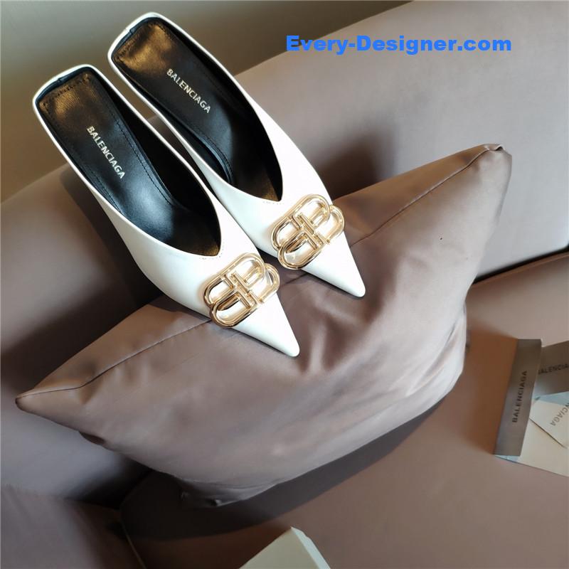 Ba1en*iaga new double b buckle muller slippers