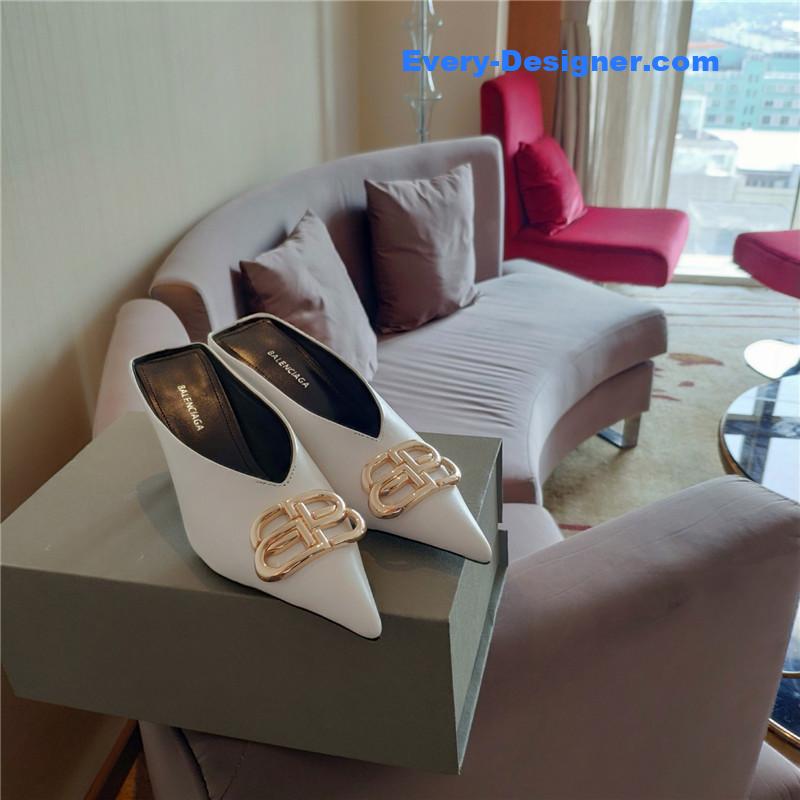 Ba1en*iaga new double b buckle muller slippers