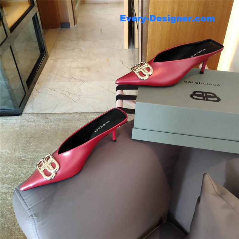 Ba1en*iaga new double b buckle muller slippers