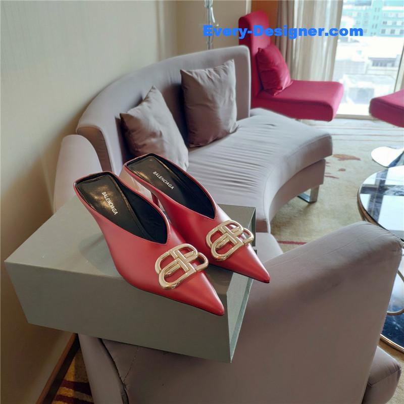 Ba1en*iaga new double b buckle muller slippers