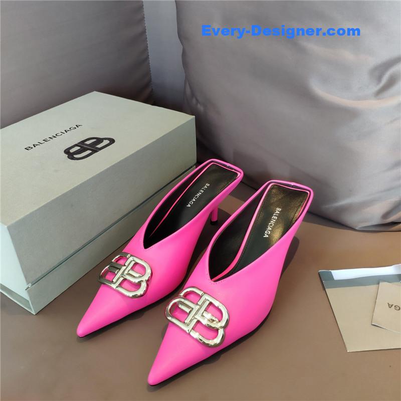 Ba1en*iaga new double b buckle muller slippers