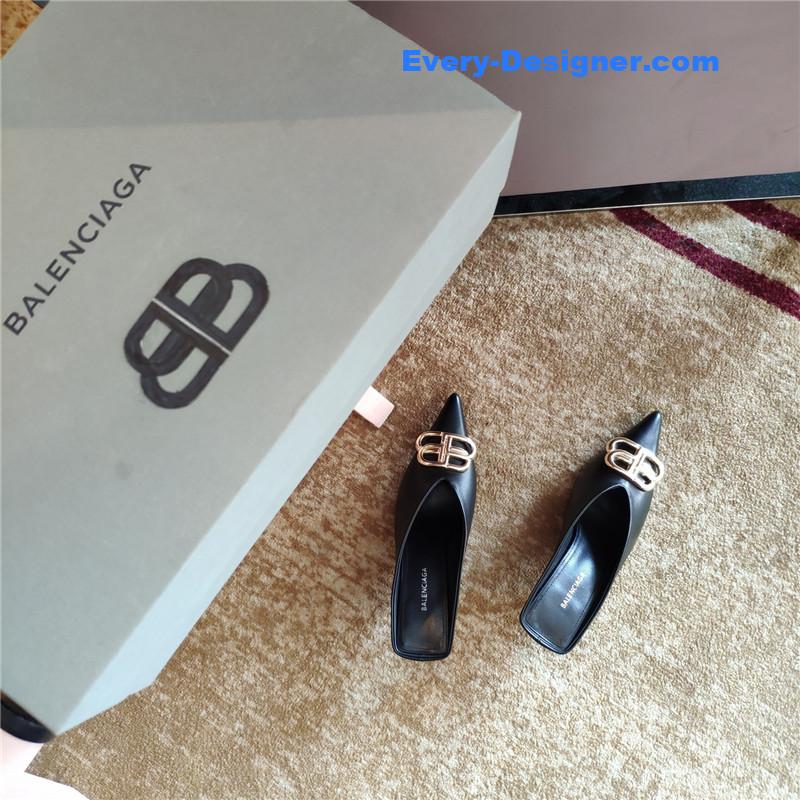 Ba1en*iaga new double b buckle muller slippers