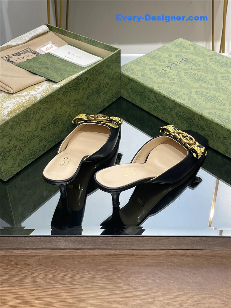 Gvc*1 early autumn cat heel muller slippers