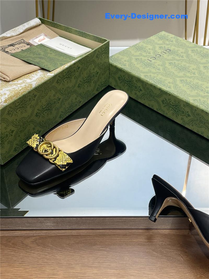 Gvc*1 early autumn cat heel muller slippers