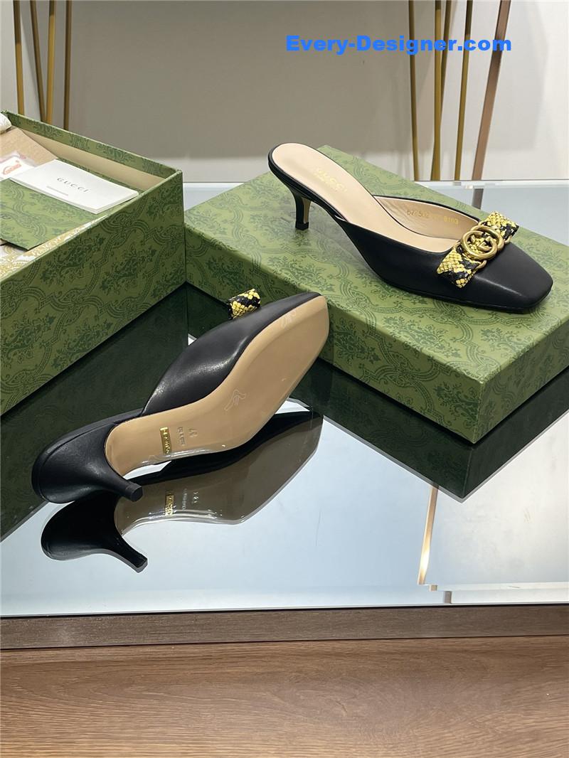 Gvc*1 early autumn cat heel muller slippers