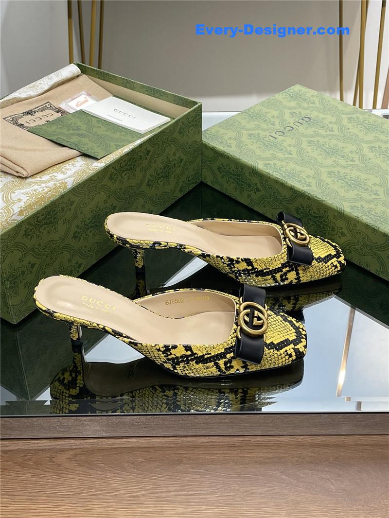 Gvc*1 early autumn cat heel muller slippers