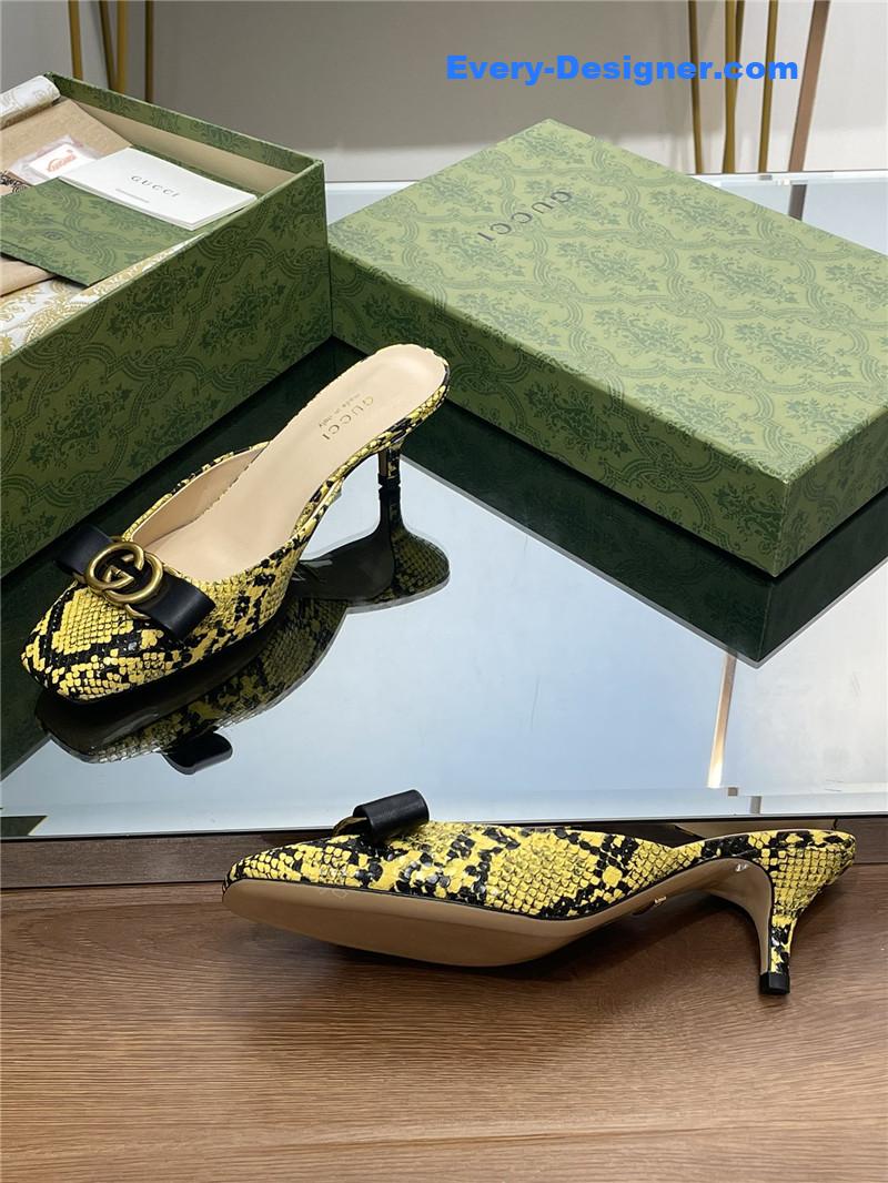 Gvc*1 early autumn cat heel muller slippers