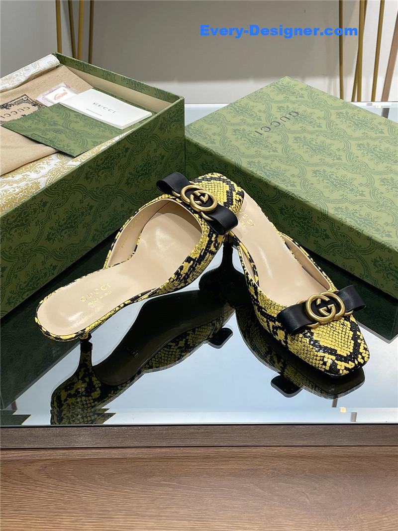 Gvc*1 early autumn cat heel muller slippers