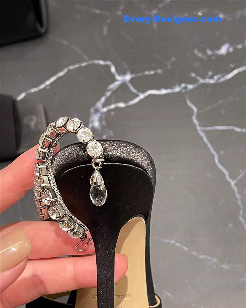 J1m*y Ch00 new ice fish mouth high-heeled sandals