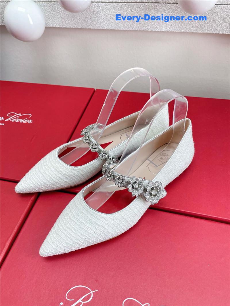 roger vivier wedding shoes snow D1am0nd series high heels