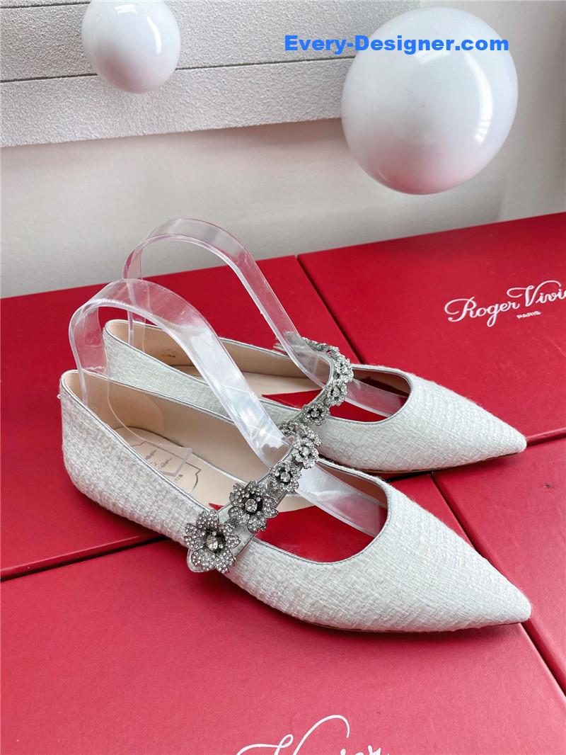 roger vivier wedding shoes snow D1am0nd series high heels