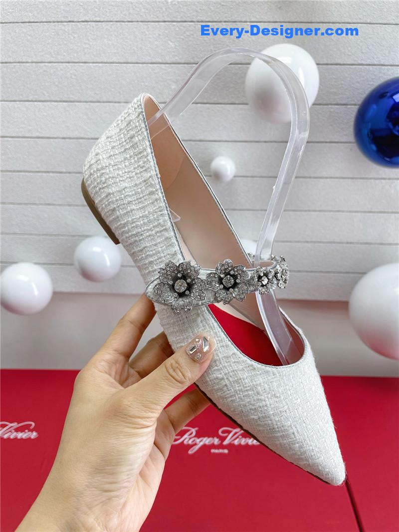 roger vivier wedding shoes snow D1am0nd series high heels
