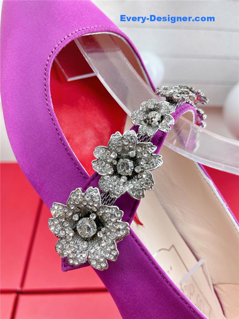 roger vivier wedding shoes snow D1am0nd series high heels