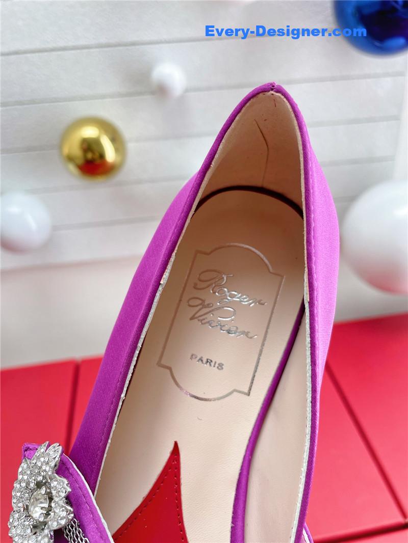 roger vivier wedding shoes snow D1am0nd series high heels