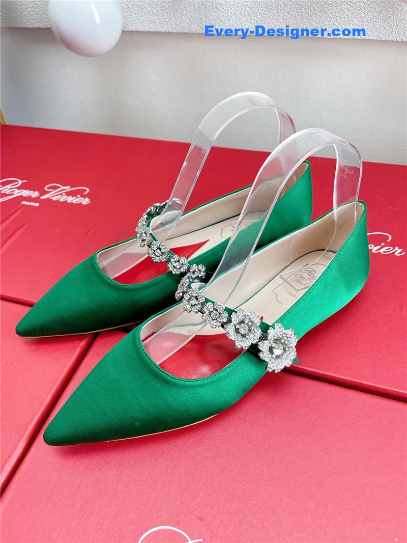 roger vivier wedding shoes snow D1am0nd series high heels