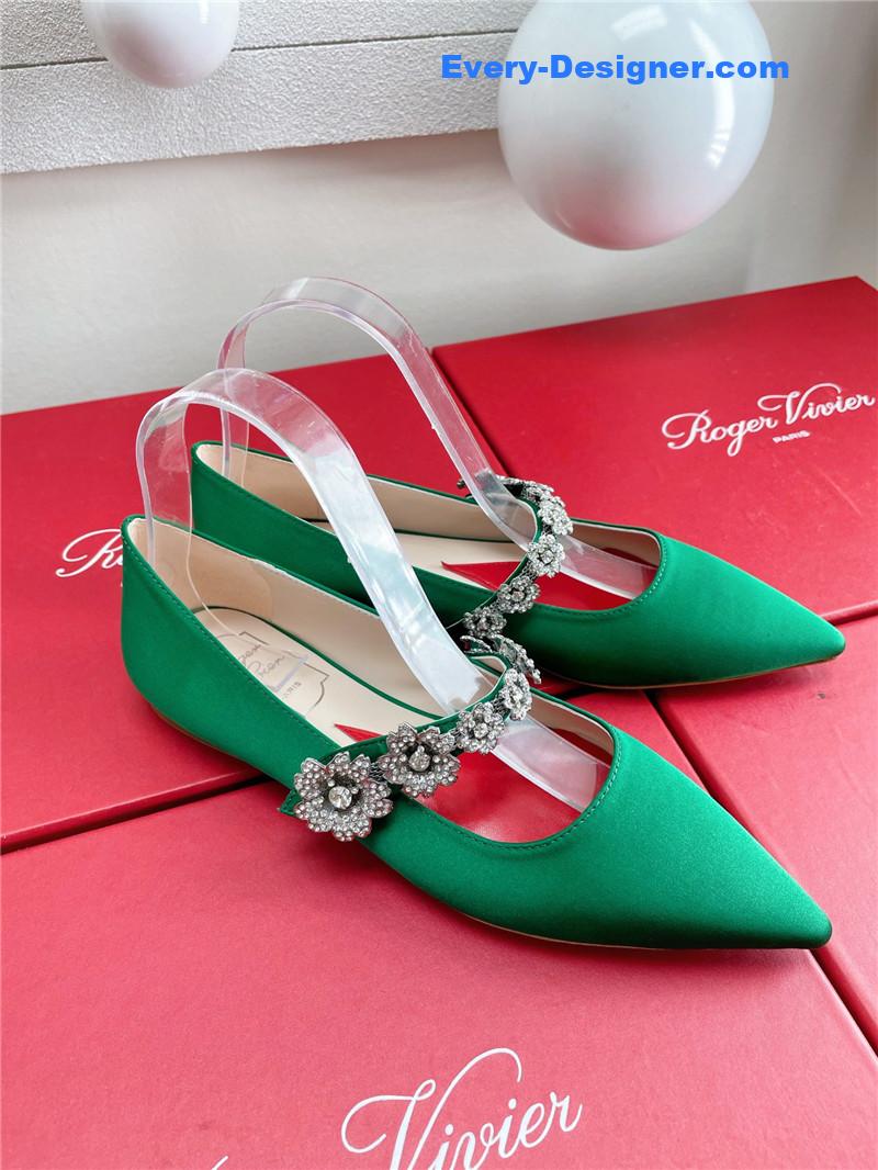 roger vivier wedding shoes snow D1am0nd series high heels