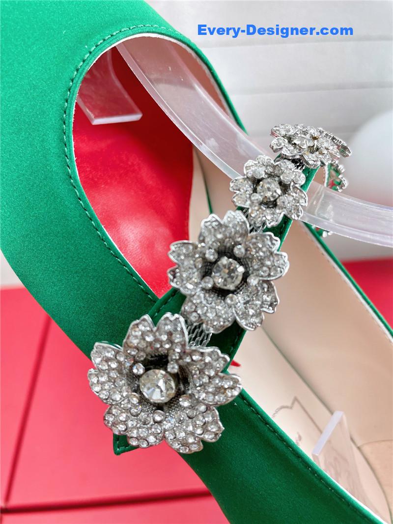 roger vivier wedding shoes snow D1am0nd series high heels