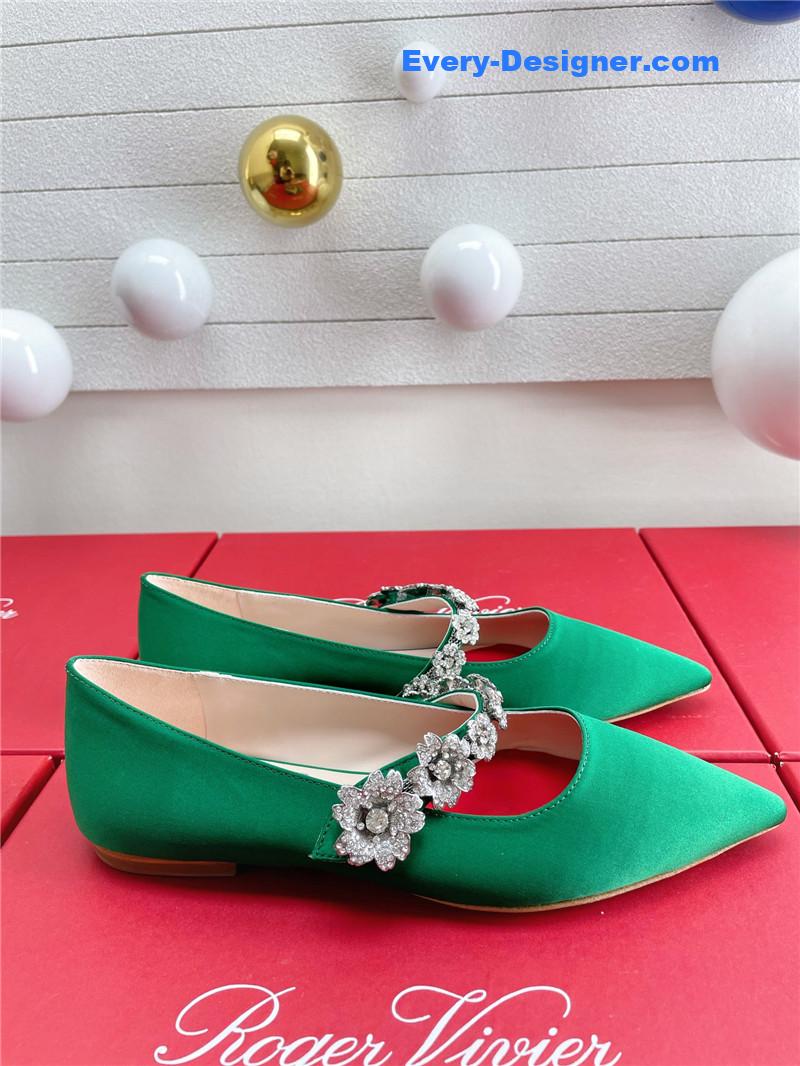 roger vivier wedding shoes snow D1am0nd series high heels