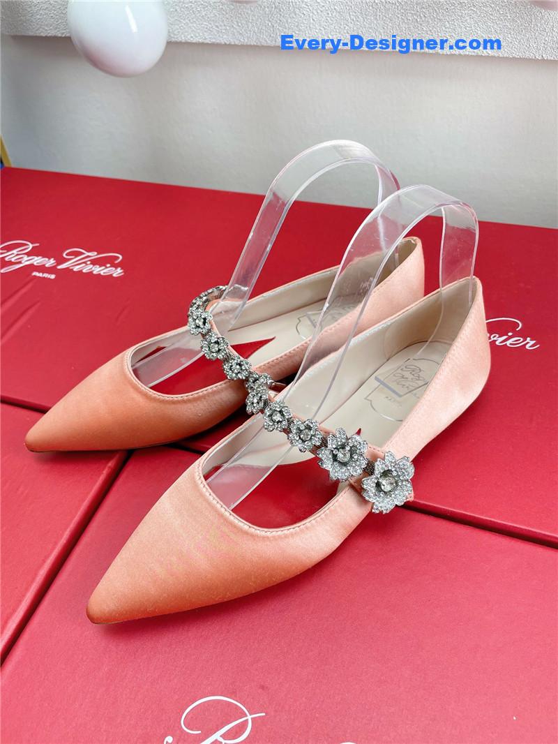 roger vivier wedding shoes snow D1am0nd series high heels
