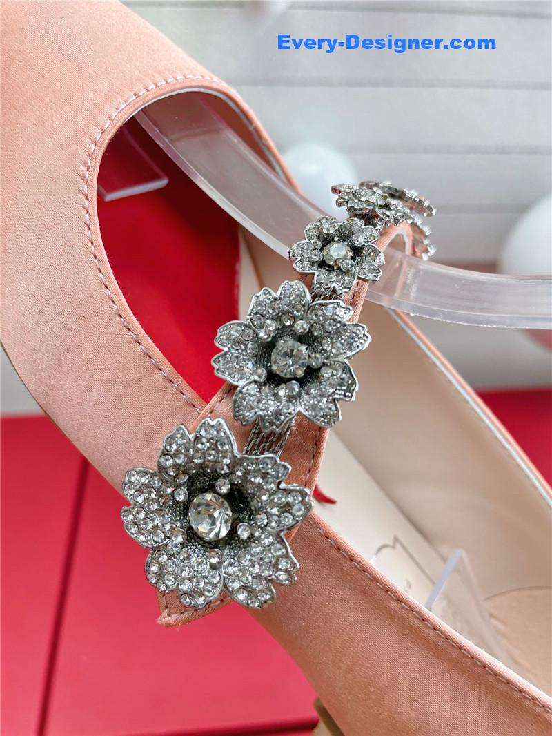 roger vivier wedding shoes snow D1am0nd series high heels
