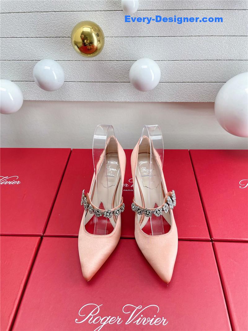 roger vivier wedding shoes snow D1am0nd series high heels