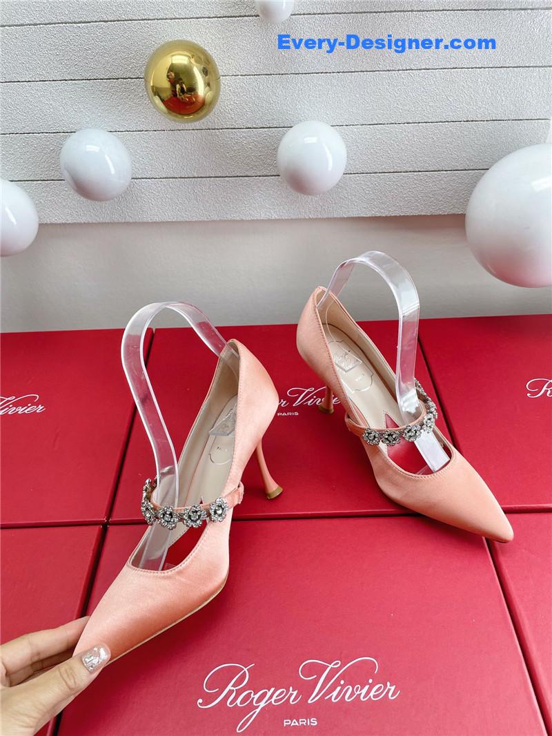 roger vivier wedding shoes snow D1am0nd series high heels