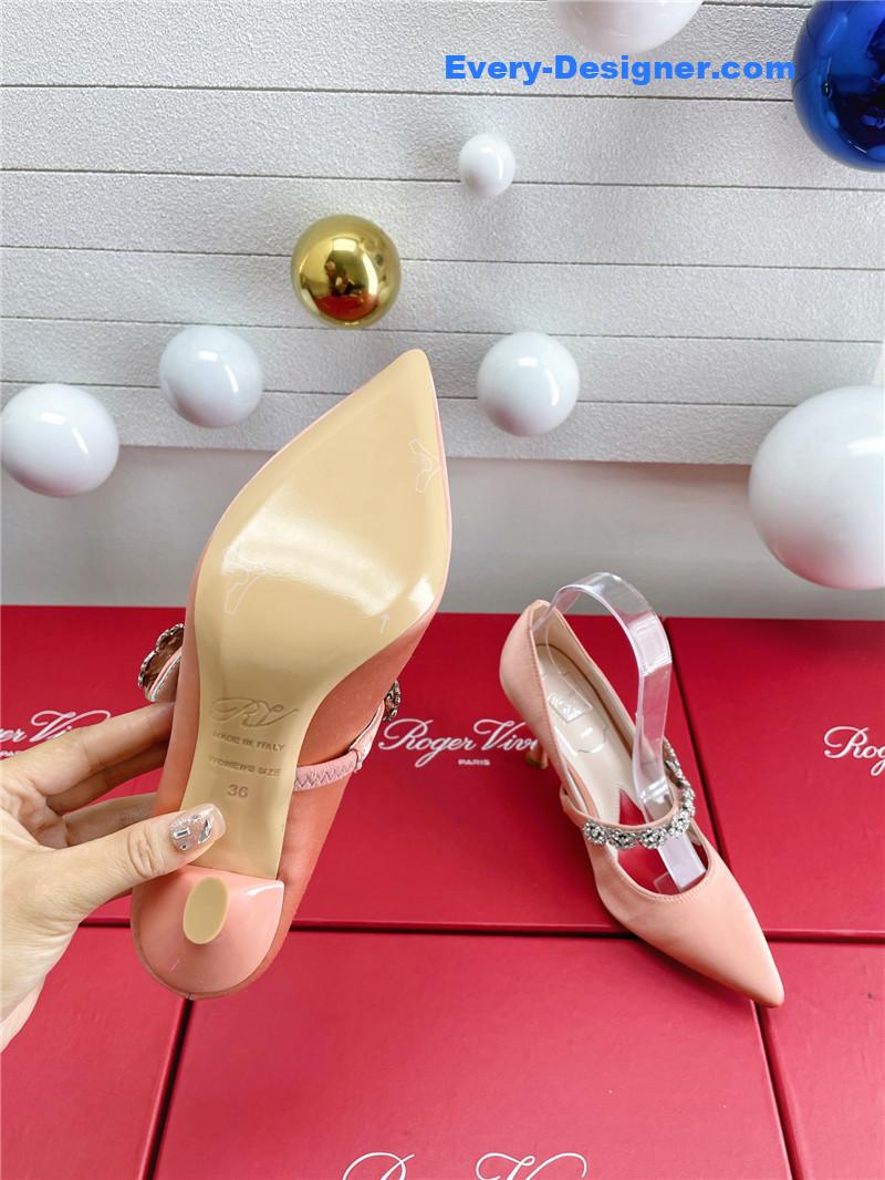 roger vivier wedding shoes snow D1am0nd series high heels