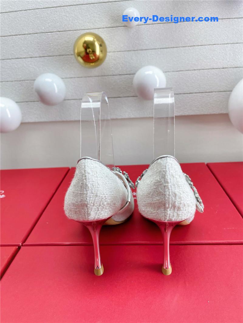 roger vivier wedding shoes snow D1am0nd series high heels