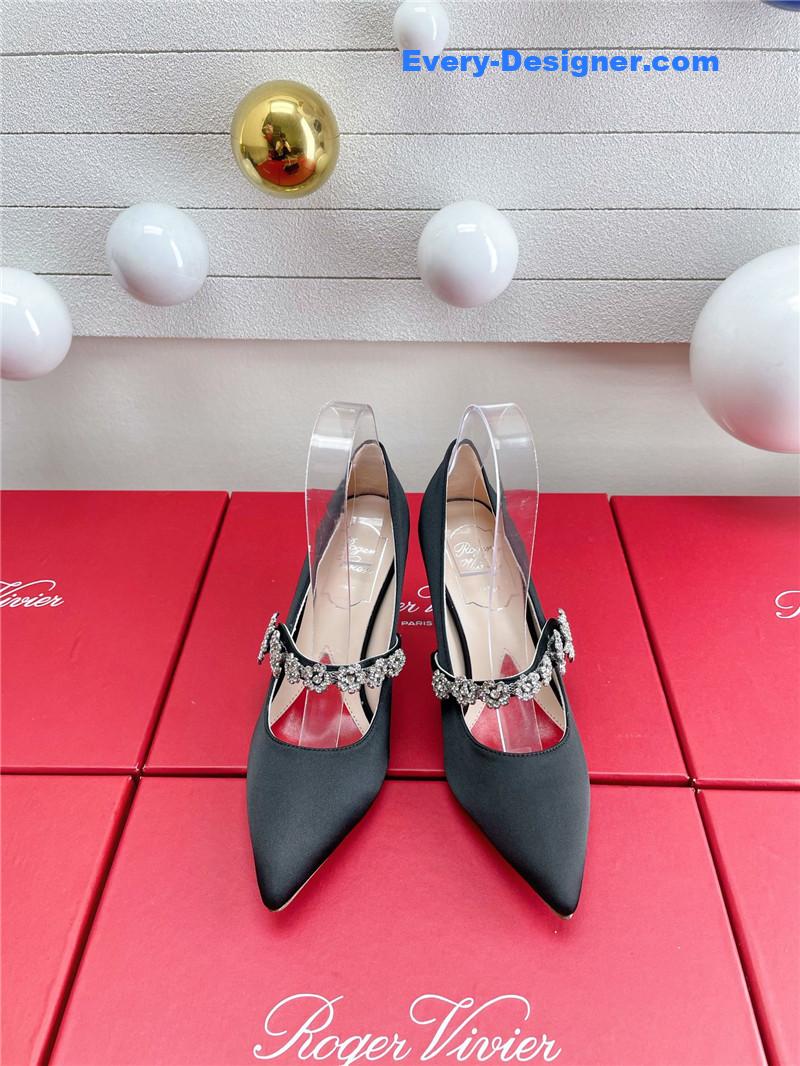 roger vivier wedding shoes snow D1am0nd series high heels