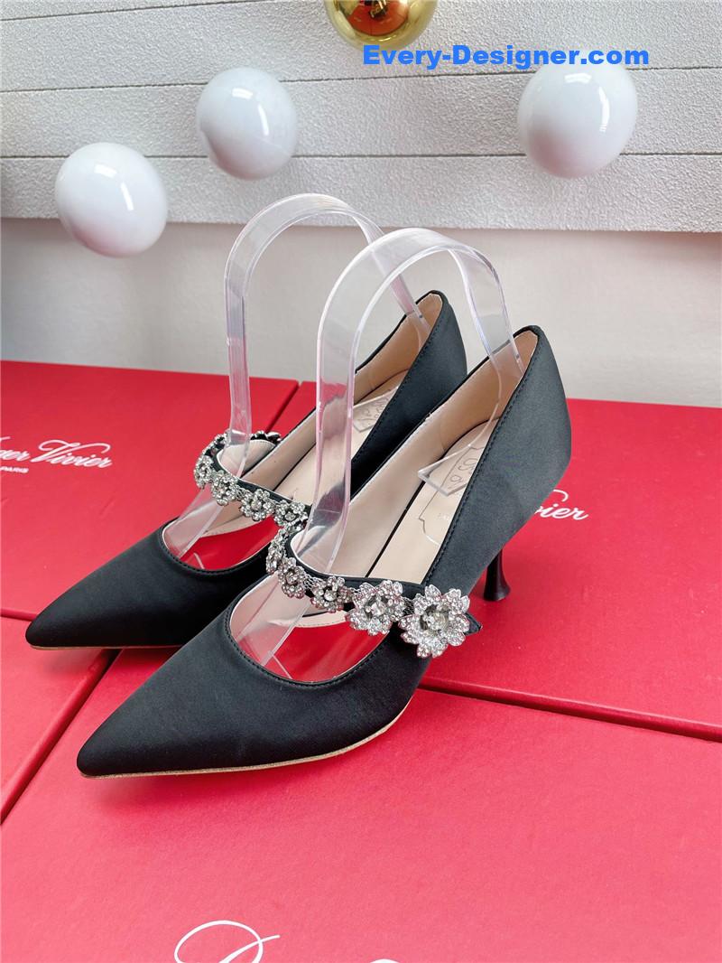 roger vivier wedding shoes snow D1am0nd series high heels