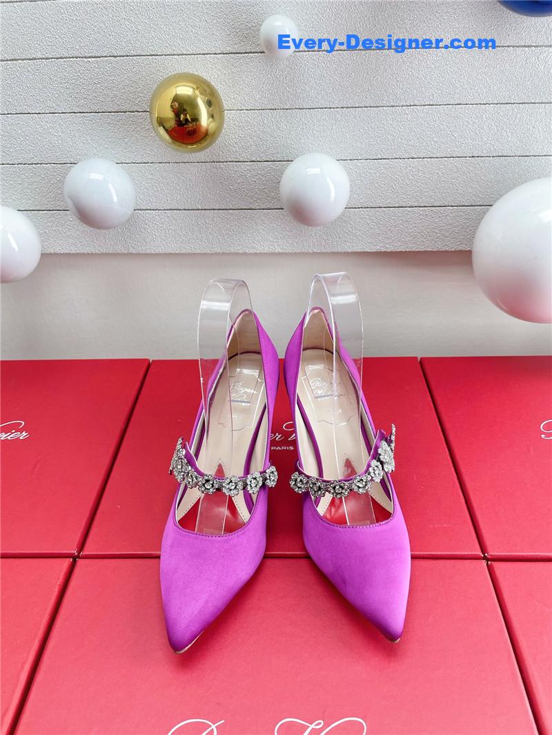 roger vivier wedding shoes snow D1am0nd series high heels