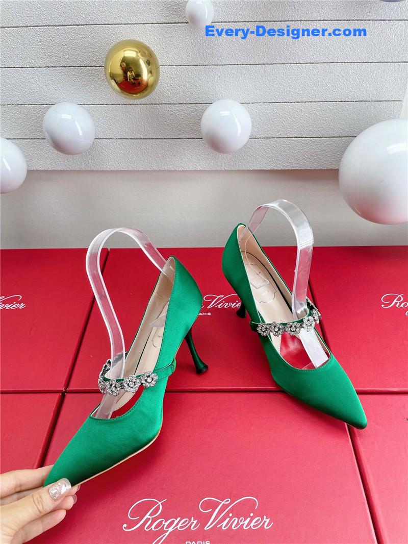 roger vivier wedding shoes snow D1am0nd series high heels