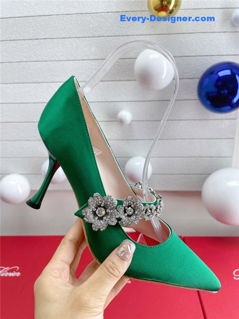 roger vivier wedding shoes snow D1am0nd series high heels