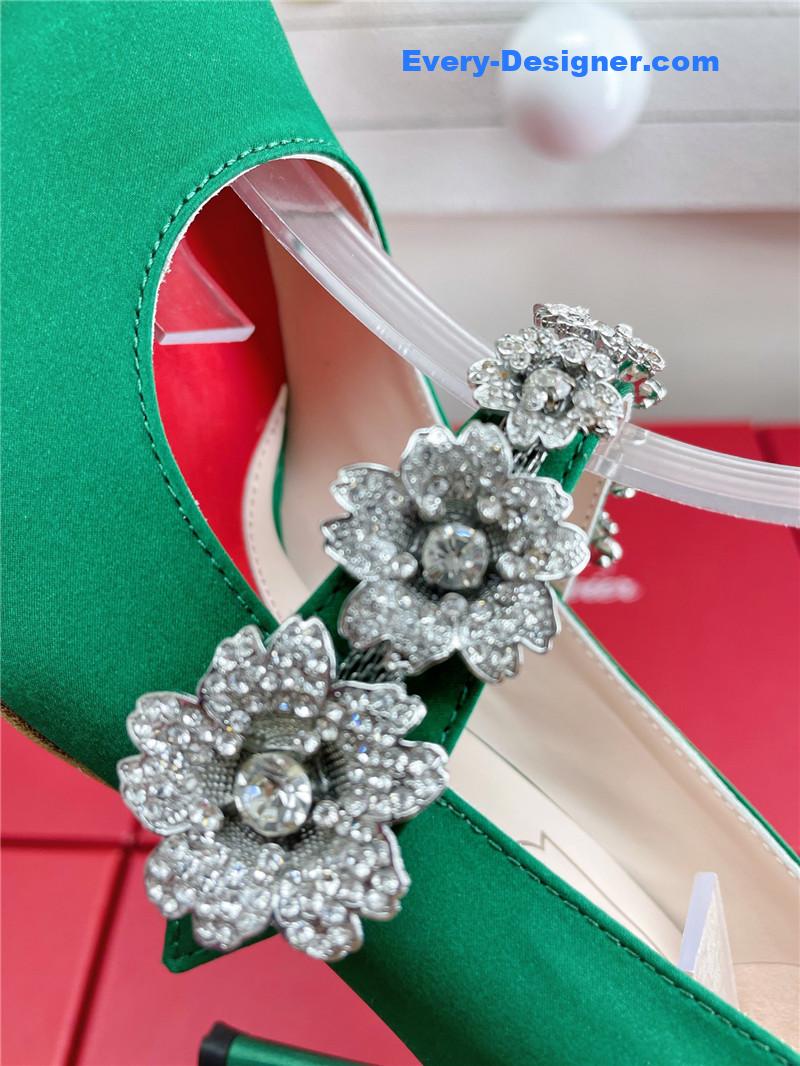 roger vivier wedding shoes snow D1am0nd series high heels