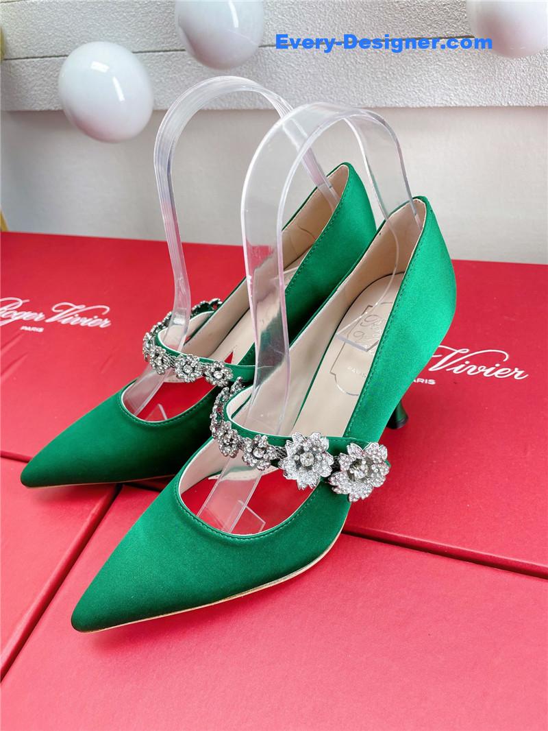 roger vivier wedding shoes snow D1am0nd series high heels