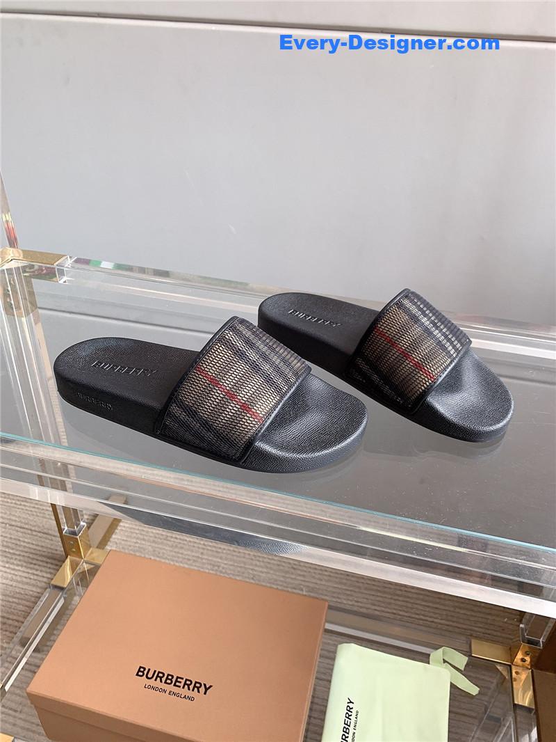 Bv*b*rry classic plaid slides