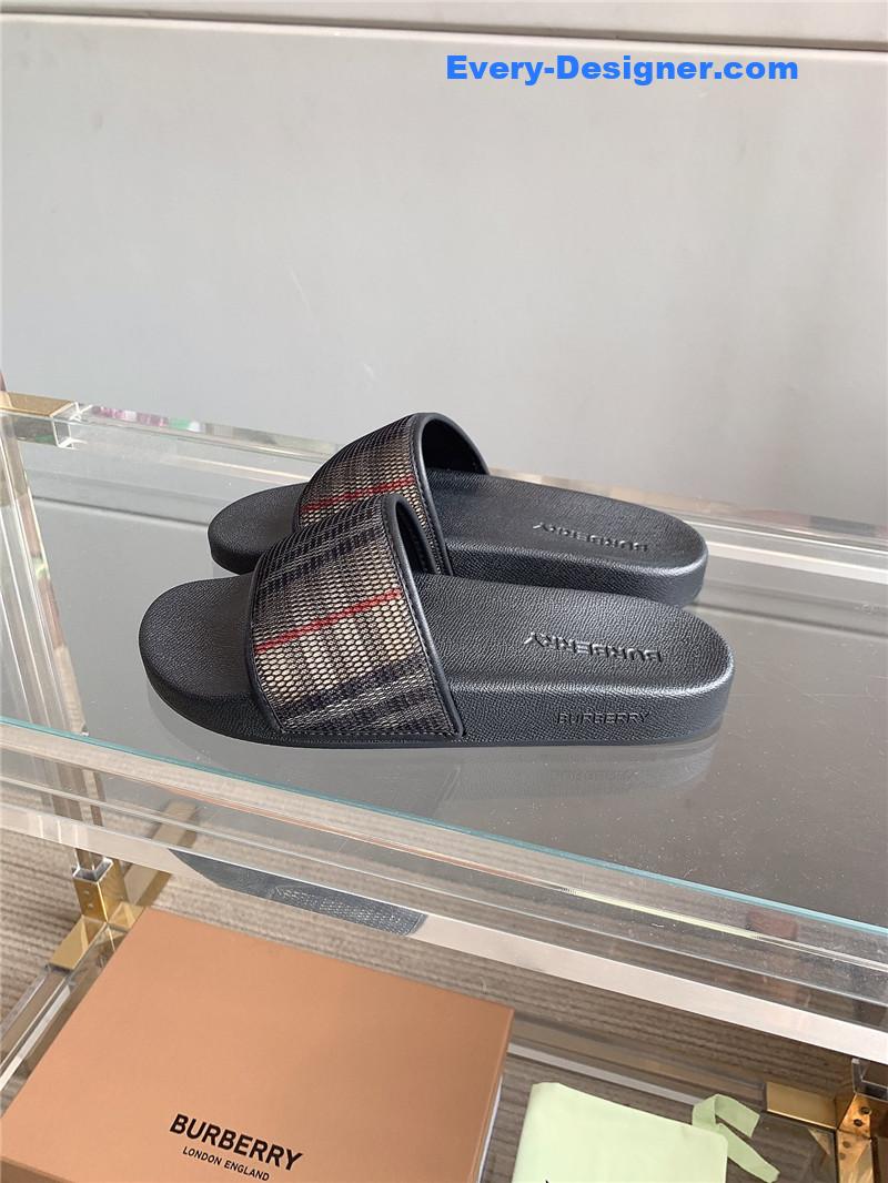 Bv*b*rry classic plaid slides