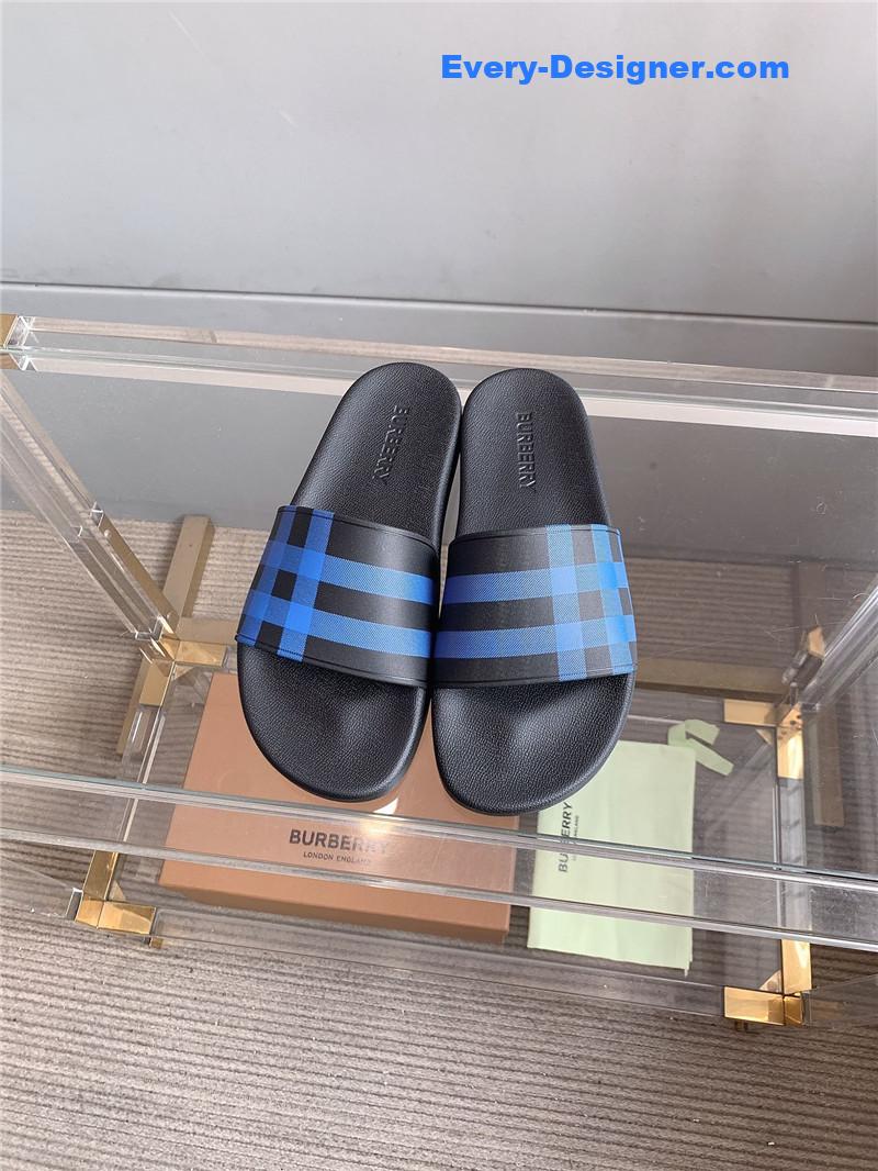 Bv*b*rry classic plaid slides