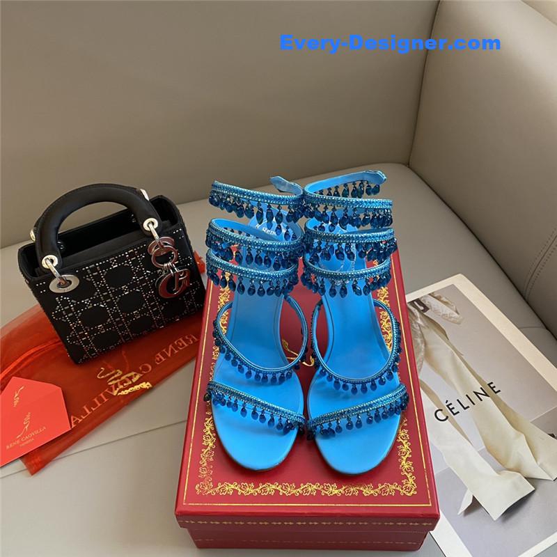 Rene Caovilla Classic Snake Wrap Sandals