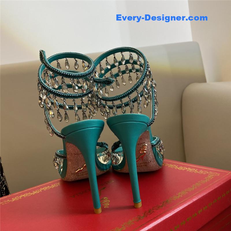 Rene Caovilla Classic Snake Wrap Sandals