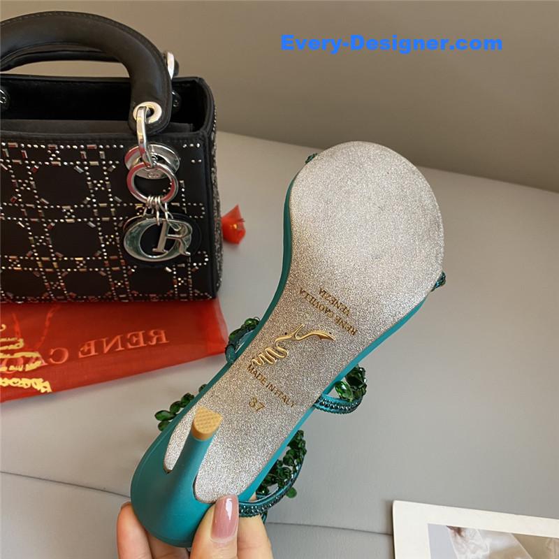 Rene Caovilla Classic Snake Wrap Sandals