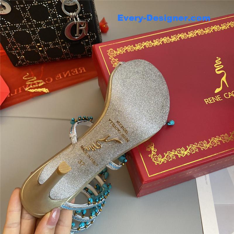 Rene Caovilla Classic Snake Wrap Sandals