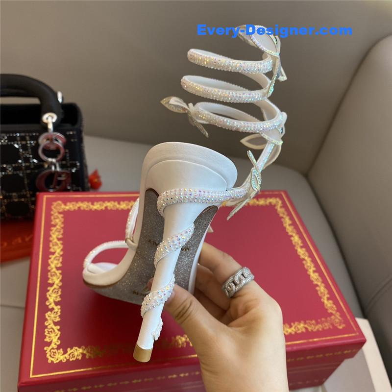 Rene Caovilla latest butterfly strap high-heeled sandals