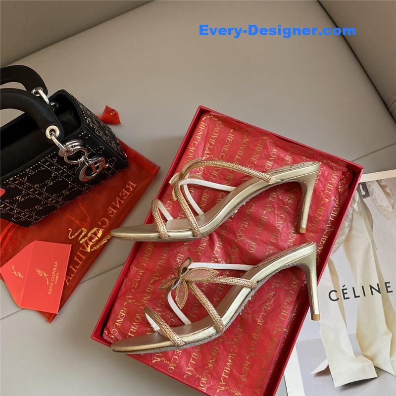 Rene Caovilla latest butterfly tie sandals