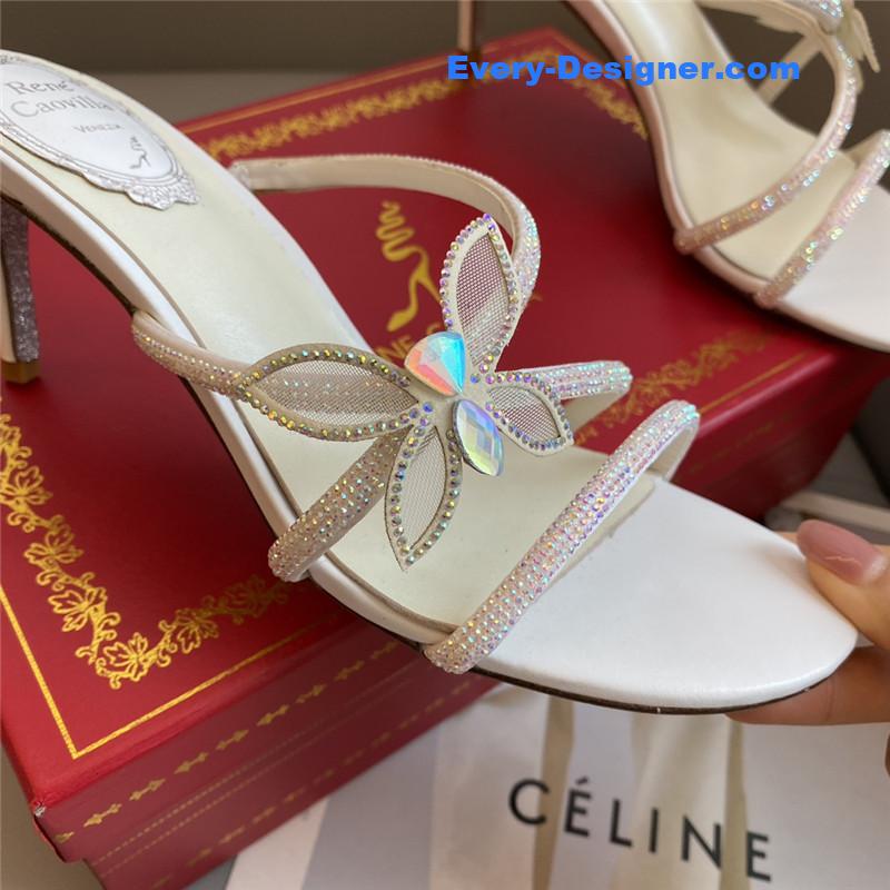 Rene Caovilla latest butterfly tie sandals