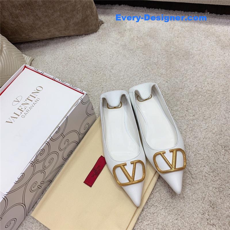 Va1e*ntin0 v logo slip-ons